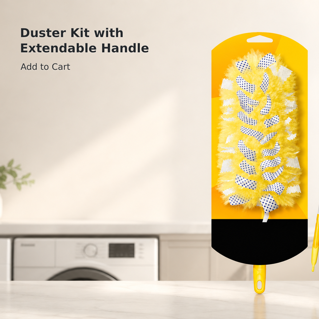 12-Piece Heavy-Duty Duster Set with Extendable Handle
