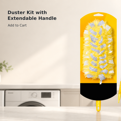 12-Piece Heavy-Duty Duster Set with Extendable Handle