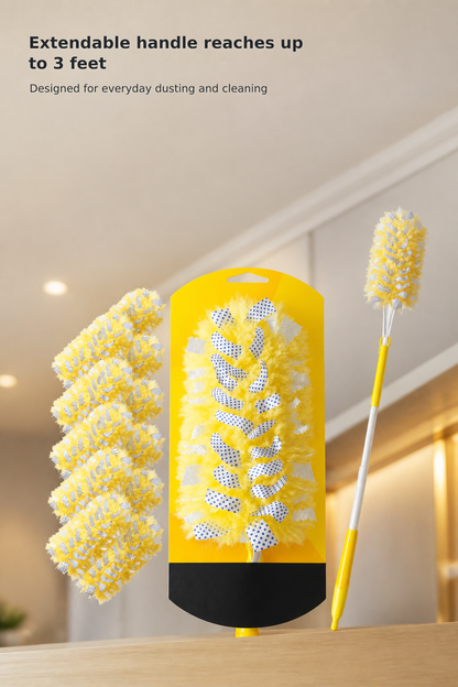 12-Piece Heavy-Duty Duster Set with Extendable Handle