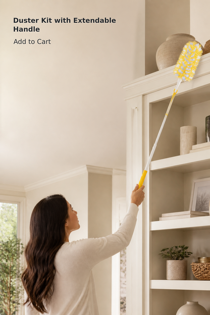 12-Piece Heavy-Duty Duster Set with Extendable Handle